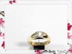 Klassieke 14k GoudenRing met 0.50ct Briljantgeslepen Diamant, Ophalen of Verzenden, Met edelsteen, Dame, Goud