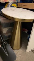 Marmeren bijzettafel met gouden poot, Ophalen of Verzenden, Zo goed als nieuw