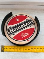 Heineken vintage 10x bier viltjes met houder, Ophalen of Verzenden, Gebruikt, Viltje(s), Heineken