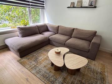 Hoekbank taupe 