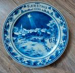 Delfs blauw bord " Kerstmis 1956", Antiek en Kunst, Verzenden