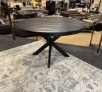 Eettafel rond 110cm Zwart mango Direct/Leverbaar E-2184(1), Huis en Inrichting, Tafels | Eettafels, Ophalen, Rond, Nieuw, #Eettafel#Rond#110#Zwart#Mangohout#Spinpoot