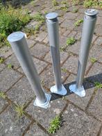 Verstelbare 70 cm stalen tafelpoten 3 staal, Gebruikt, 50 tot 100 cm, Rond, Metaal