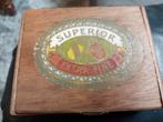 Vintage Sigarenkistje - Superior Extra Fine, Antiek en Kunst, Ophalen of Verzenden