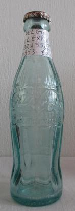 Coca-Cola flesje 1953 België. Embossed.  Reliëf., Ophalen of Verzenden, Gebruikt, Gebruiksvoorwerp