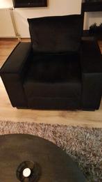 ZGAN Zwarte Velvet Fauteuil, Huis en Inrichting, Fauteuils, Ophalen, 75 tot 100 cm, Zo goed als nieuw, 75 tot 100 cm