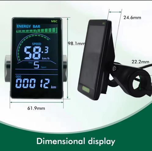 NIEUW M6C E-bike LCD Display Waterdicht + USB, Fietsen en Brommers, Fietsonderdelen, Zo goed als nieuw, Algemeen, Ophalen of Verzenden