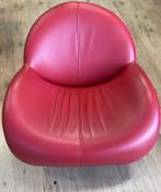 Leolux Papageno Fauteuil - Rood Leer, Huis en Inrichting, Ophalen, Gebruikt, Leer, 75 tot 100 cm