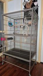 Vogelkooi compleet met toebehoren ZGAN, Dieren en Toebehoren, Ophalen, Zo goed als nieuw, Metaal, Vogelkooi