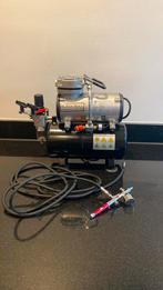 Black bull airbrush compressor AS-186, Nieuw, Ophalen of Verzenden, Minder dan 200 liter/min, Olievrij