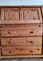 Nostalgische massief grenen houten secretaire, bureau, Huis en Inrichting, Ophalen, Gebruikt