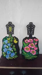 Houten kunst werkjes geschilderd., Ophalen of Verzenden