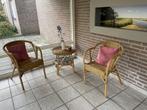 Fraaie,  rustieke rotan tafel en stoelen set, Huis en Inrichting, Stoelen, Ophalen, Twee, Bruin, Romantisch