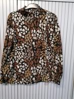 Leuke bruine tinten blouse, Maat 42/44 (L), Ophalen of Verzenden, Bruin, Zo goed als nieuw