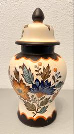 Flora Gouda Vaas met Deksel, Gebruikt, Overige kleuren, Aardewerk of Porselein, Ophalen of Verzenden
