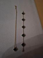 Cleef ketting plus armband groen, Ophalen of Verzenden, Zo goed als nieuw, Groen