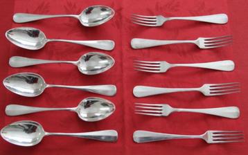 verzilverde dinerlepels en vorken, Wellner/Rioalpacca beschikbaar voor biedingen