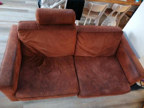 bank + stoelen teab, Huis en Inrichting, Banken | Bankstellen, Gebruikt, Rechte bank, 200 tot 250 cm, 75 tot 100 cm, Ophalen