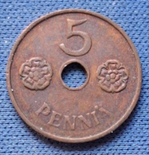 Finland 5 pennia 1941 Km 64.1, Postzegels en Munten, Munten | Europa | Niet-Euromunten, Losse munt, Overige landen, Verzenden