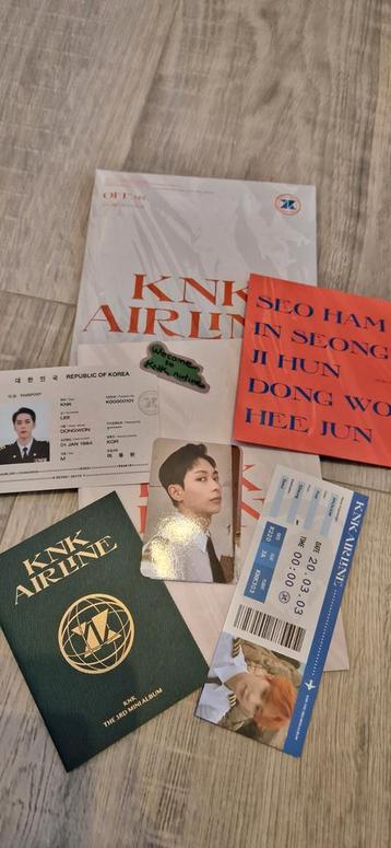 Kpop knk airline album met alle extra's en fotokaarten 