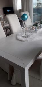 Witte eethoek met tafel en 6 stoelen, Huis en Inrichting, Tafels | Eettafels, Ophalen