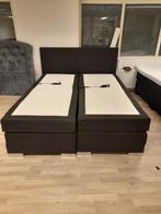 Stijlvolle Elektrische Zwarte Boxspring, Huis en Inrichting, Slaapkamer | Bedden, 180 cm, Stof, Ophalen of Verzenden, 220 cm