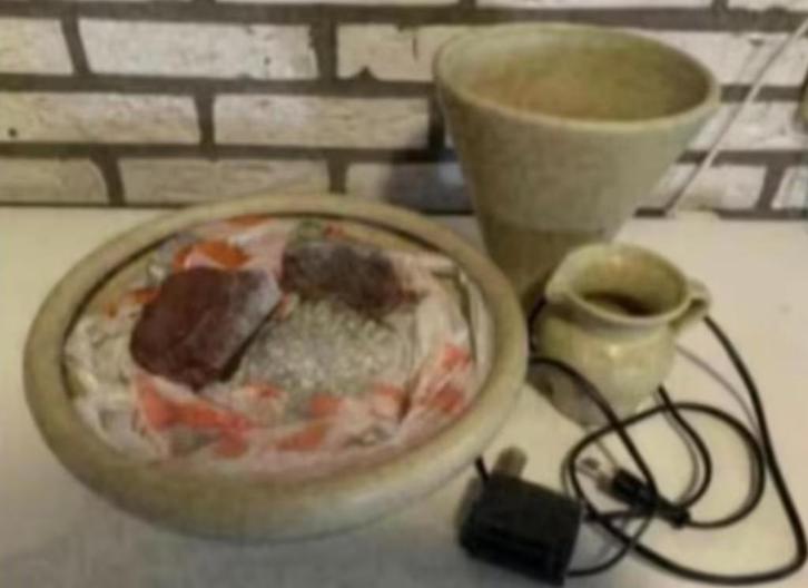 Fonteintje keramiek sierstenen; waterfonteintje, waterspel, Huis en Inrichting, Woonaccessoires | Overige, Zo goed als nieuw, Ophalen of Verzenden