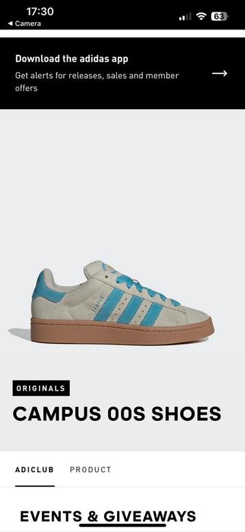 Adidas Campus 00s schoenen|maat 40 2/3 beschikbaar voor biedingen