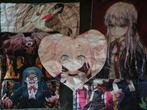 Danganronpa kussen hoezen decoratief anime japan kawaii, Huis en Inrichting, Woonaccessoires | Kussens, Ophalen of Verzenden, Wit