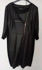 Crème de la Crème XL prachtige lederlook jurk zwart, Ophalen of Verzenden, Zo goed als nieuw, Zwart