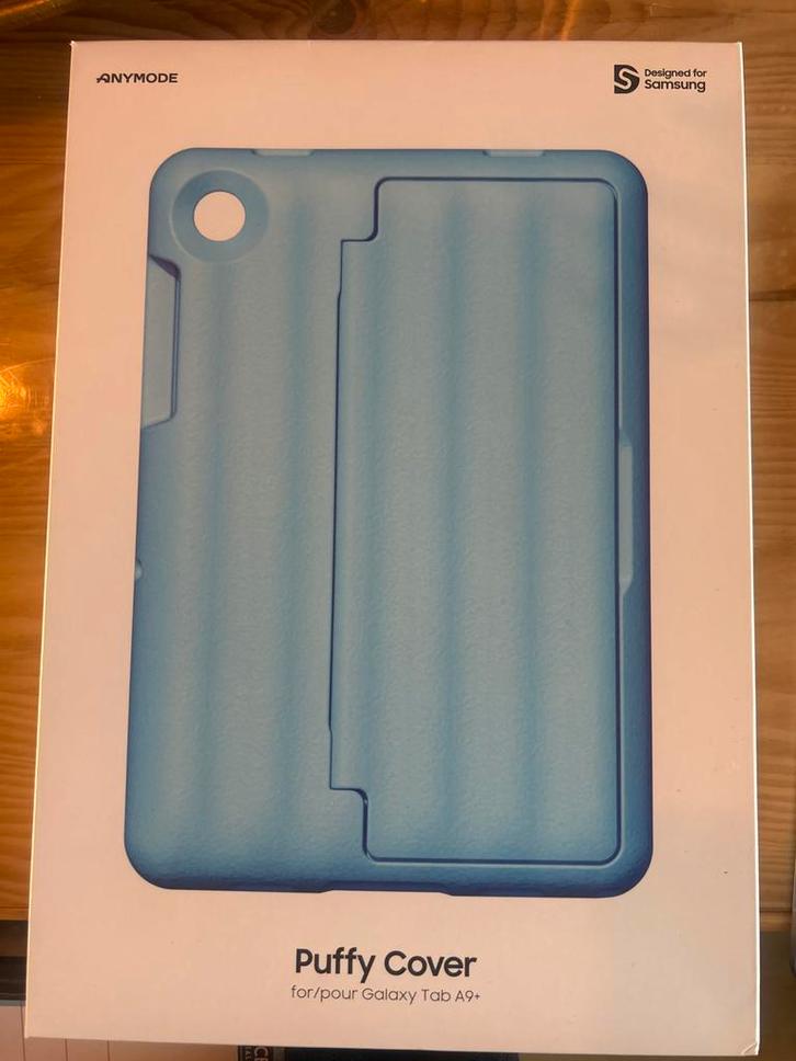 Samsung Galaxy Tab A9+ Puffy Cover - Blauw, Computers en Software, Tablet-hoezen, Nieuw, Bescherming achterkant, 11 inch, Ophalen of Verzenden