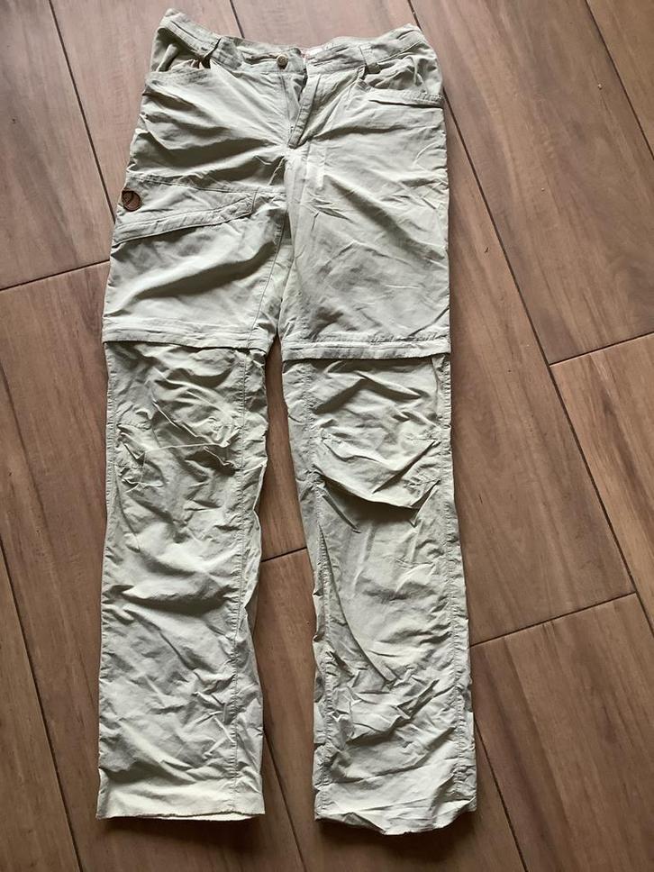 Fjallraven Zip-Off Broek Beige Maat 36, Kleding | Dames, Broeken en Pantalons, Zo goed als nieuw, Maat 36 (S), Beige, Lang, Ophalen of Verzenden