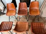 6 buffel leren stoelen, Ophalen of Verzenden
