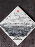 Siertegel Rode Kruis J Henry Dunant schip Bergen op Zoom, Antiek en Kunst, Ophalen of Verzenden