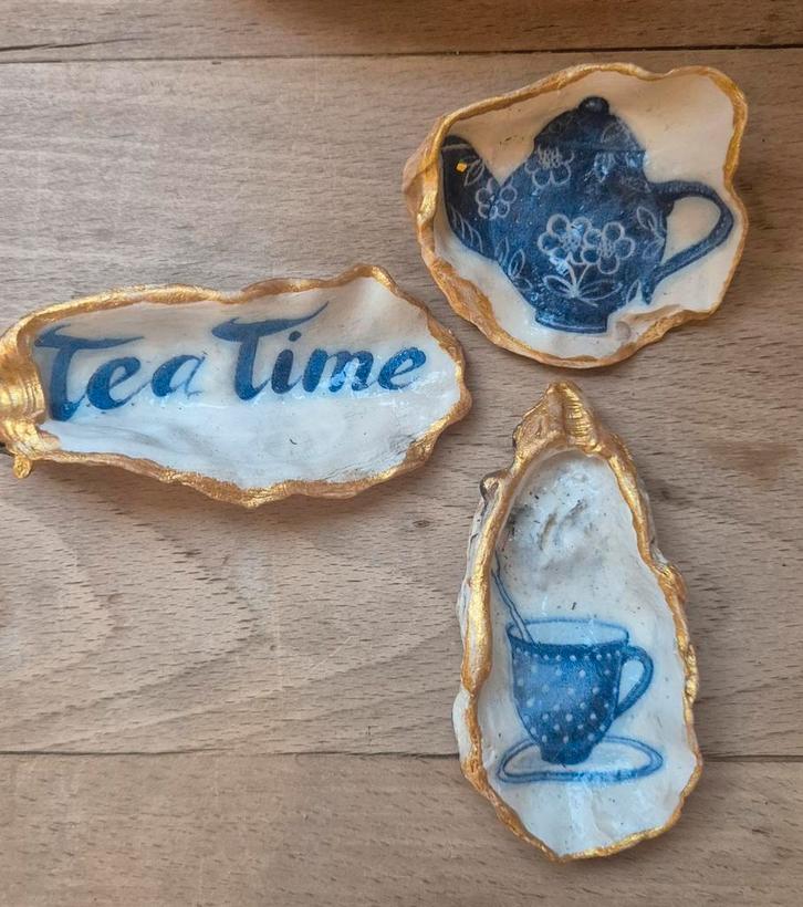 Oesterschelpen, Huis en Inrichting, Woonaccessoires | Kandelaars en Kaarsen, Nieuw, Minder dan 25 cm, Overige materialen, Wit