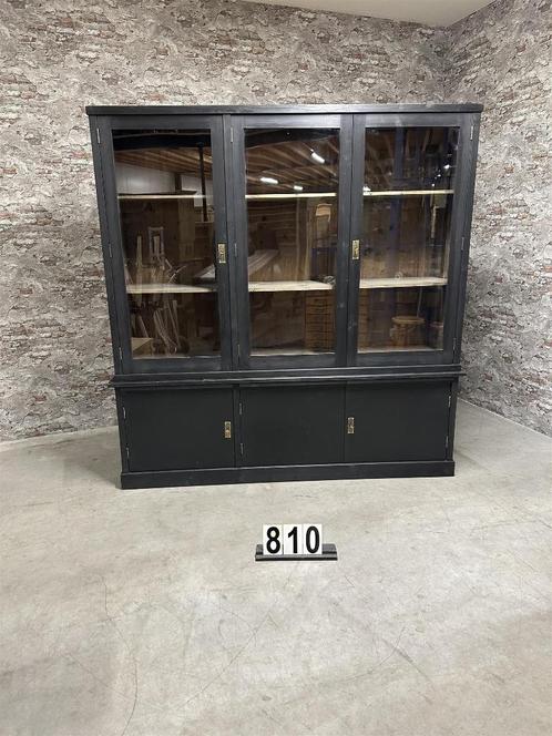 Retro vintage vitrinekast | Boekenkast | Keukenkast nr.810, Huis en Inrichting, Kasten | Vitrinekasten, Nieuw, 200 cm of meer