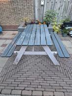 Houten picknicktafel, geïmpregneerd en gebeitst, Ophalen, Gebruikt, Rechthoekig, Hout