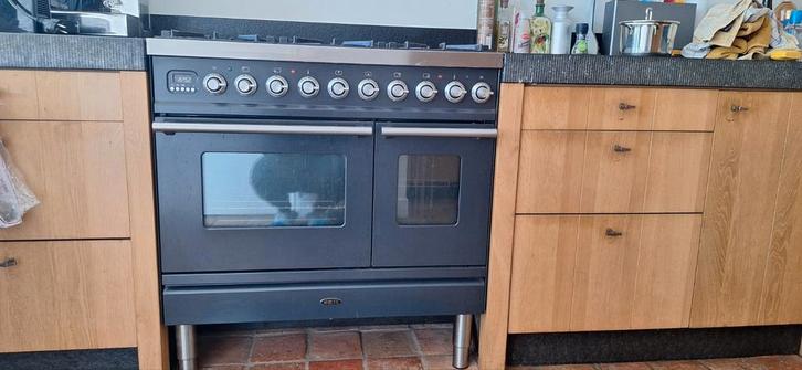 Boretti Gasfornuis 90cm - Huizen, Witgoed en Apparatuur, Fornuizen, Gebruikt, Vrijstaand, Gas, 5 kookzones of meer, 90 tot 95 cm