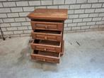 Kei tof Vintage houten ladekastje 4 laatjes. Zie welkom,, Ophalen, Gebruikt