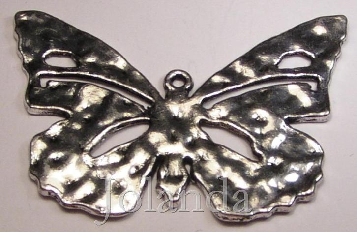 1121 Mooie Zilver Kleurige Metalen Hanger Vlinder, Hobby en Vrije tijd, Kralen en Sieraden maken, Nieuw, Hanger, Verzenden