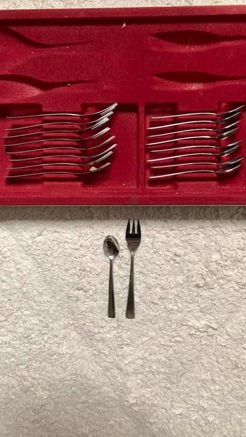 Koffie lepeltjes en vorkjes 9-delig beschikbaar voor biedingen