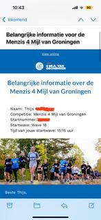 Startnummer 4 Mijl van Groningen (te koop), Eén persoon