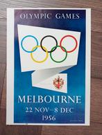 Melbourne 1956 Olympische spelen affiche, Verzenden, Zo goed als nieuw, Rechthoekig Staand, Sport