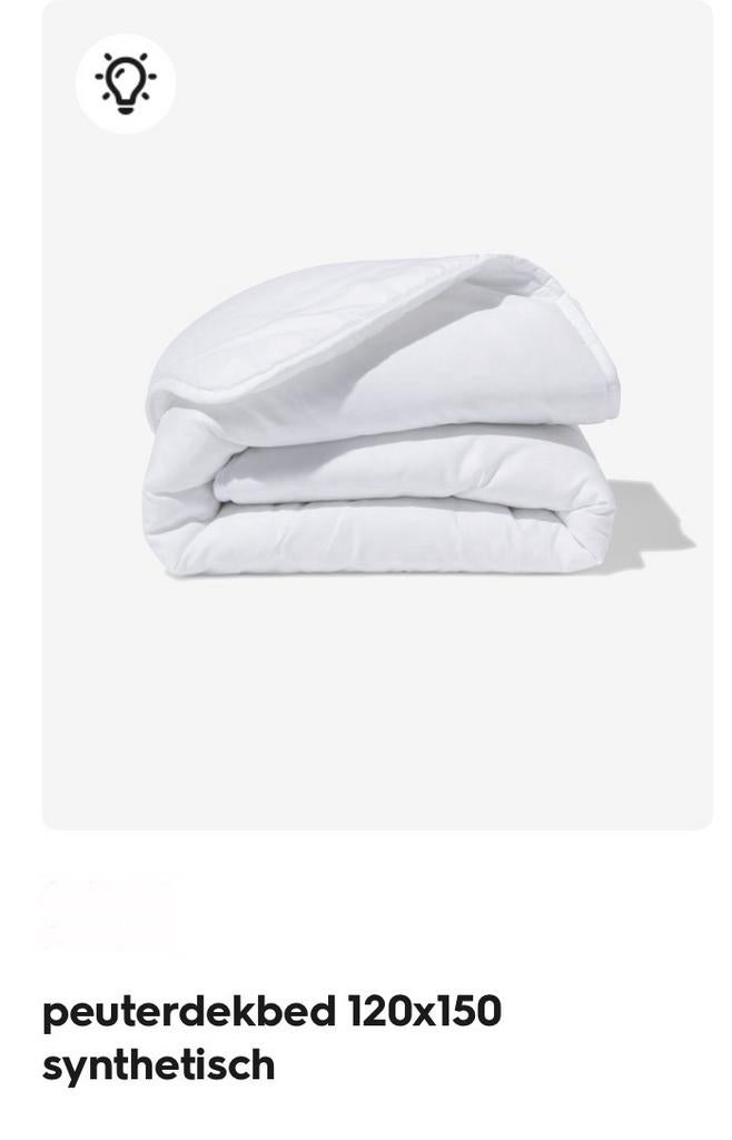 Peuterdekbed, Huis en Inrichting, Slaapkamer | Beddengoed, Eenpersoons, Wit, Dekbedovertrek, Ophalen of Verzenden