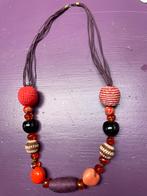 Ketting met gebreide kralen, Ophalen of Verzenden, Zo goed als nieuw, Rood, Overige materialen
