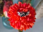 Vintage zilveren ring roos met blaadjes Theodor Klotz, Ophalen of Verzenden, Zilver, Ring