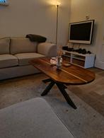 Eikenhouten salontafel op matrixpoot, Huis en Inrichting, Banken | Complete zithoeken, Ophalen, Zo goed als nieuw