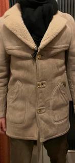 Vintage lammy coat maat 48 lamsvacht jas, Kleding | Heren, Ophalen of Verzenden, Zo goed als nieuw, Maat 48/50 (M), Beige