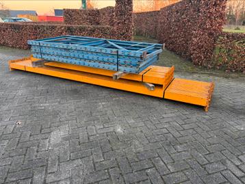 15,5mtr palletstelling magazijnstelling extra lange liggers! beschikbaar voor biedingen