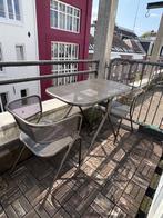 tuin tafeltje en stoelen, Aluminium, Zo goed als nieuw, Tuinset, Eettafel